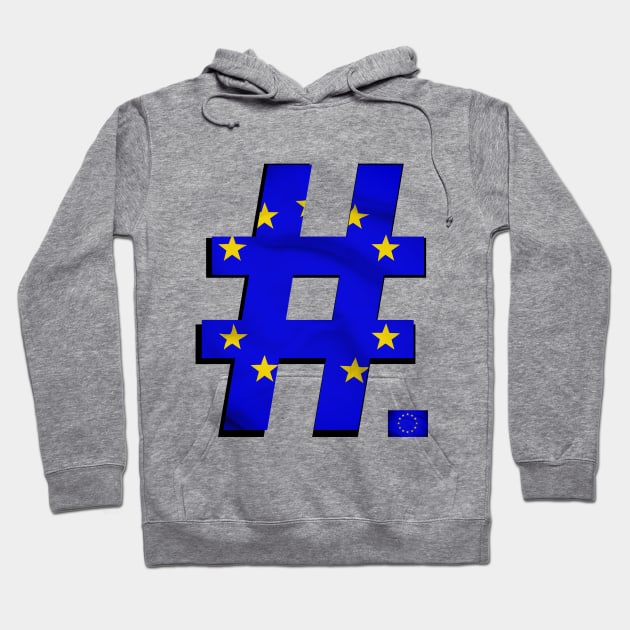 Hashtag Flag - EU - design 1 - with flag icon Hoodie by Andy, Cremated Egg